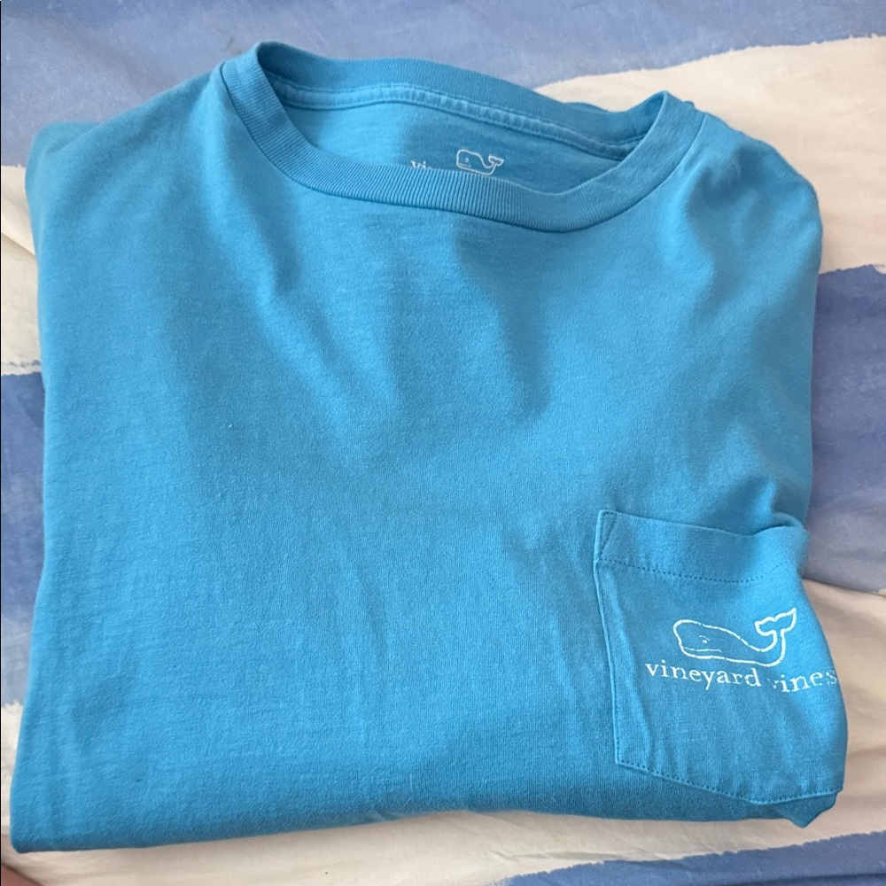 Vineyard Vines Turquoise Tee with Logo